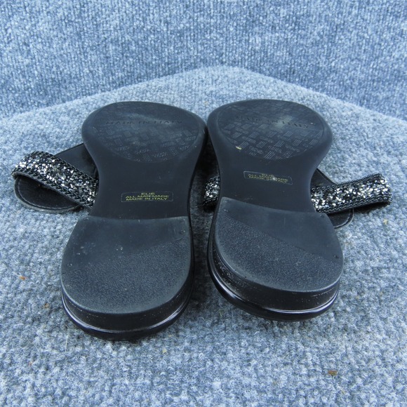 Apri Elie Women‎ Flip Flop Sandal Shoes Black Synthetic Size 9.5 Medium - Picture 8 of 9